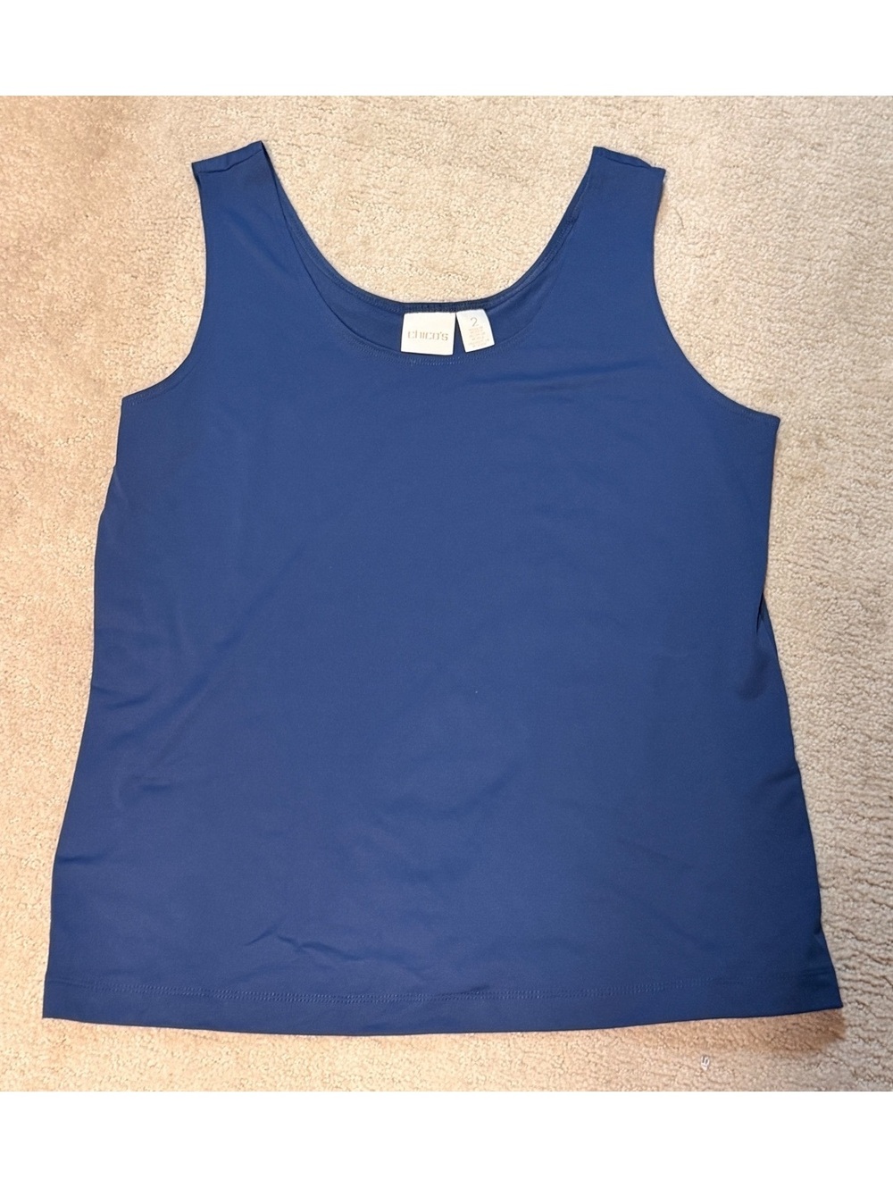 Chico’s Navy Blue Sleeveless Tank Top Size 2